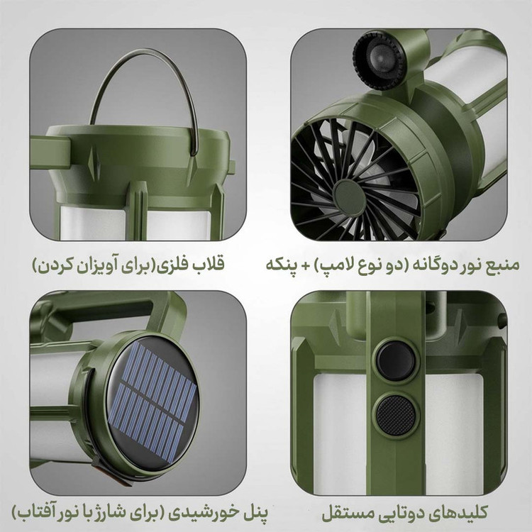 پنکه و چراغ روشنایی مدل CH-F806